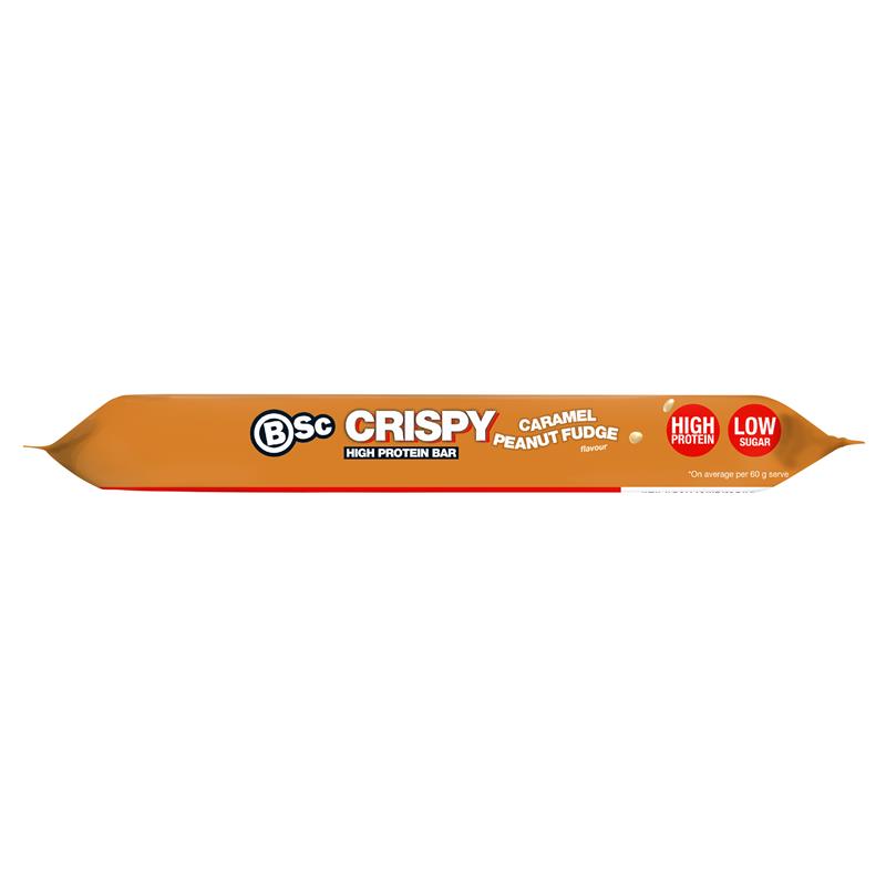 BSc Crispy Protein Bar Caramel Peanut Fudge 60g