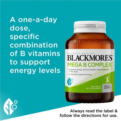 Blackmores Mega B Complex 200 Tablets