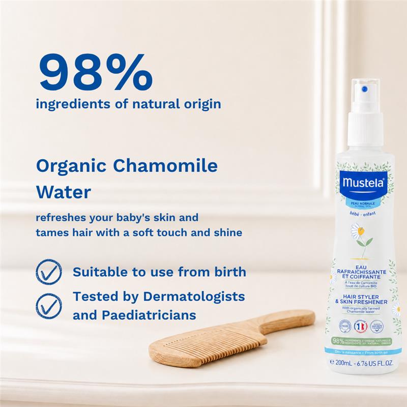 Mustela Hair Styler & Skin Freshener 200ml Spray