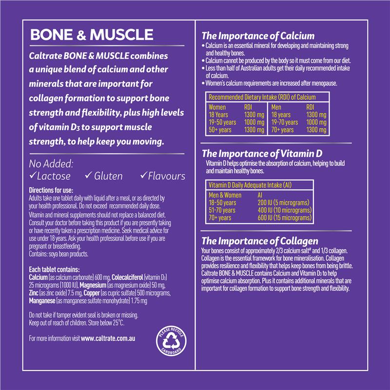 Caltrate Bone and Muscle Health 200 Tablets Exclusive Size
