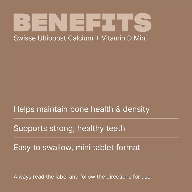 Swisse Calcium + Vitamin D 300 Mini Tablets