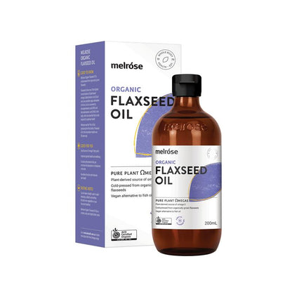 Melrose Organic Flaxseed Oil 200ml Fridge Line