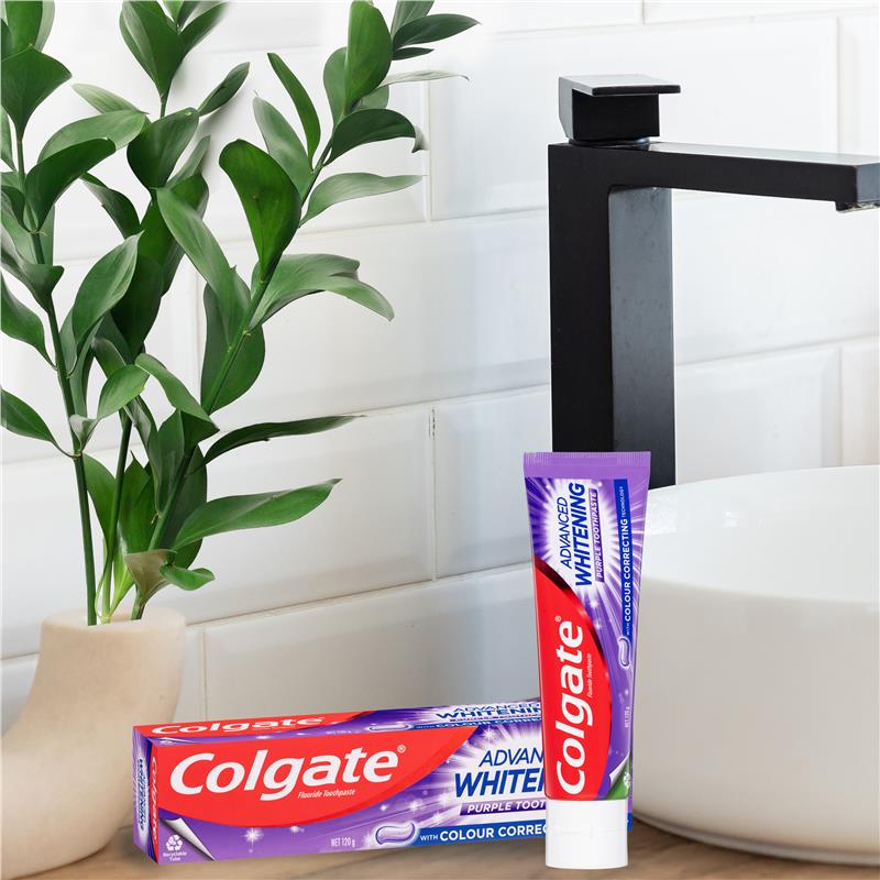 Colgate Toothpaste Advanced Whitening Purple 120g