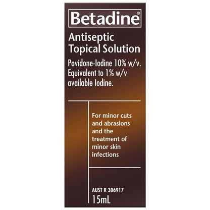 Betadine Antiseptic Topical Solution Liquid 15mL - GimmeNow