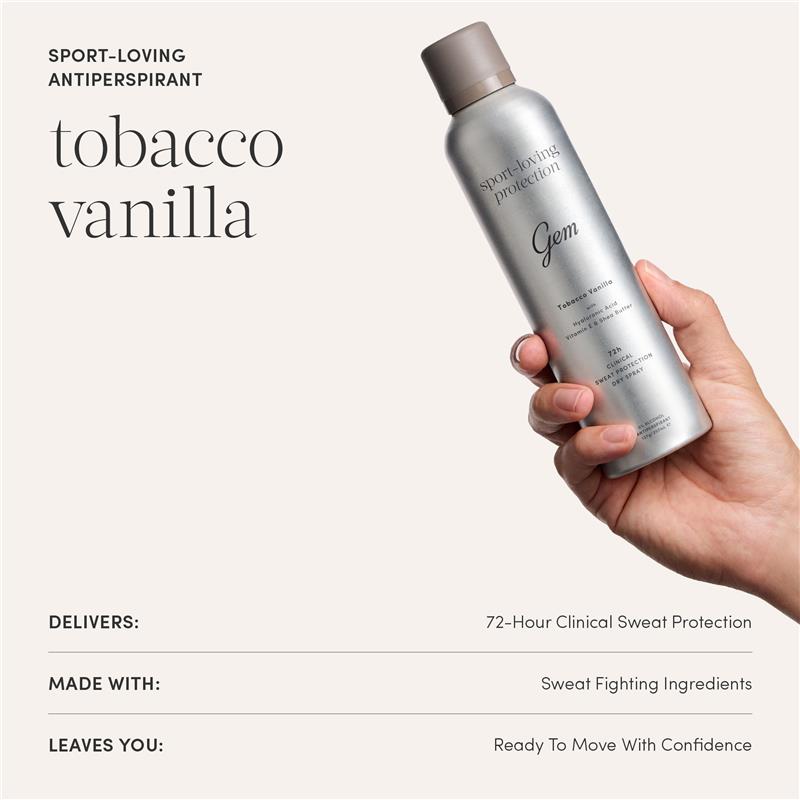 Gem Sport-Loving Clinical Antiperspirant Aerosol Tobacco Vanilla 207ml