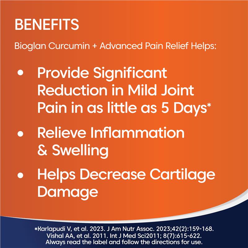 Bioglan Curcumin Advanced Pain Relief 50 Tablets