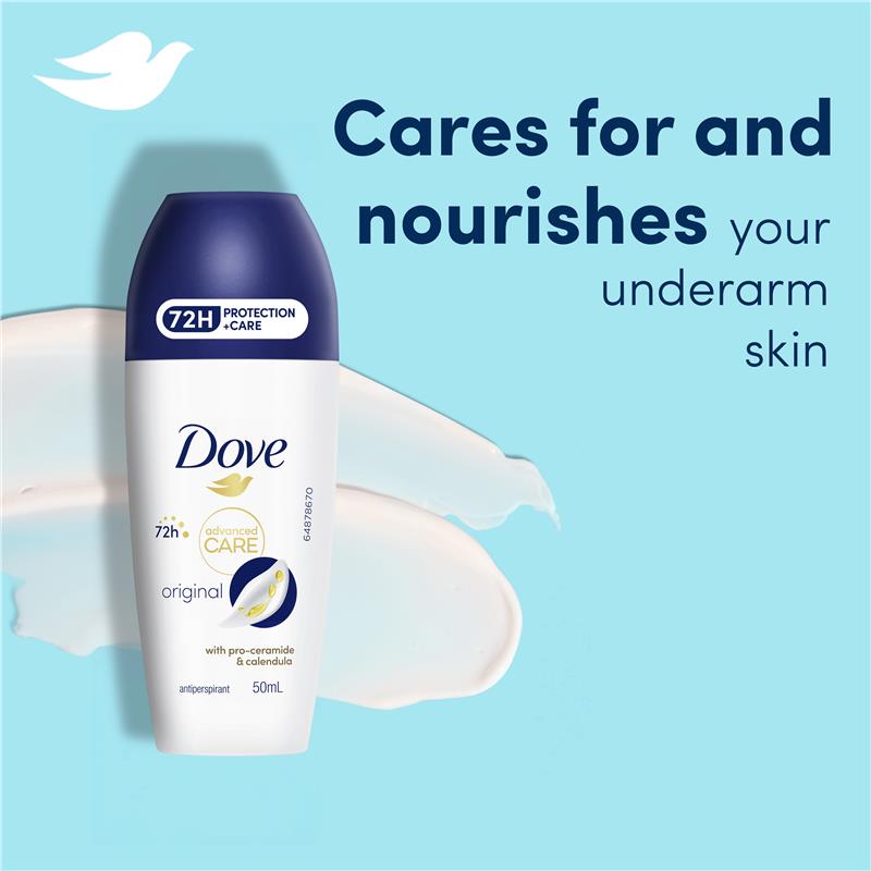 Dove Women Advanced Care Antiperspirant Deodorant 72h Roll On Original 50ml