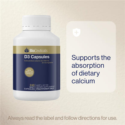 Bioceuticals D3 240 Capsules NEW