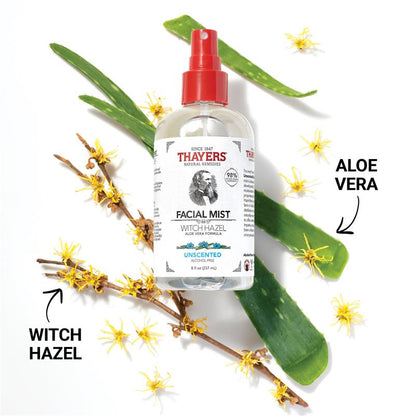 Thayers Unscented Alcohol Free Mist Toner With Witch Hazel Aloe Vera 237ml