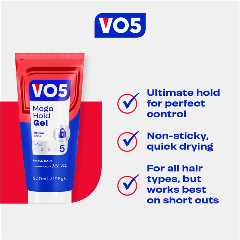 VO5 Mega Hold Gel 200ml