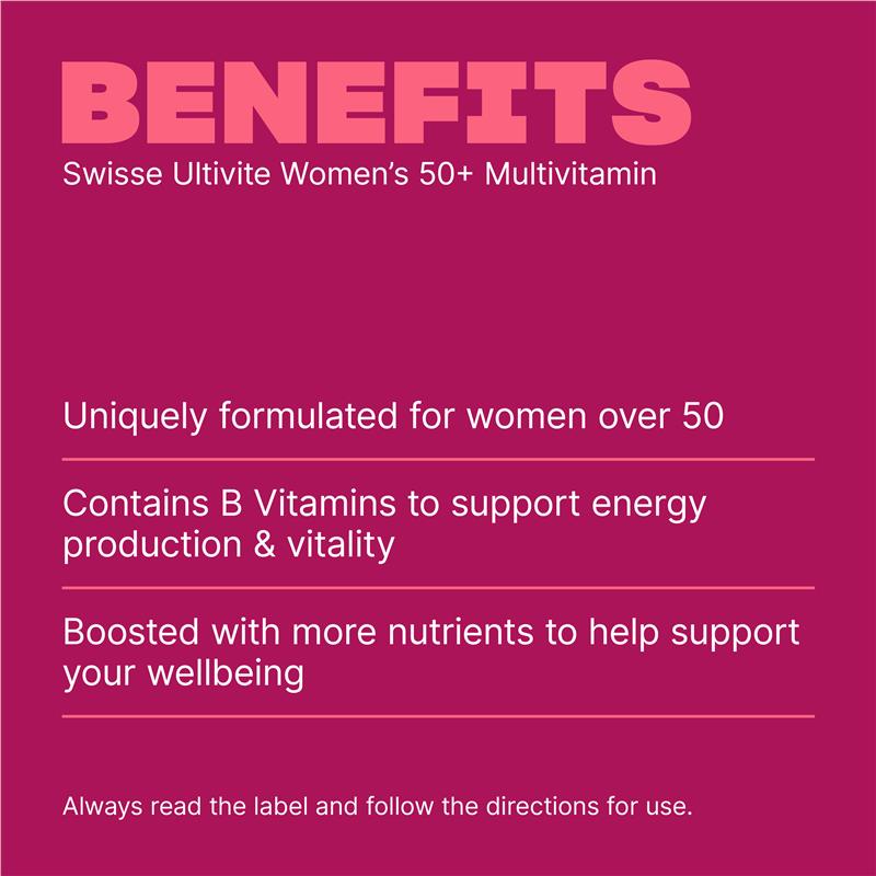 Swisse Womens Multivitamin 50+ 90 Tablets