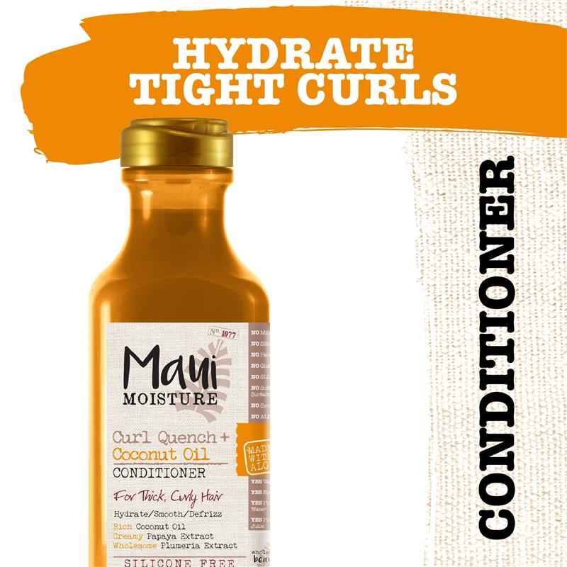 Maui Moisture Curl Quench + Hydrating Coconut Oil Conditioner For Curly Hair 385mL