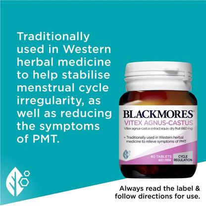 Blackmores Vitex Agnus-Castus 40 Tablets - GimmeNow