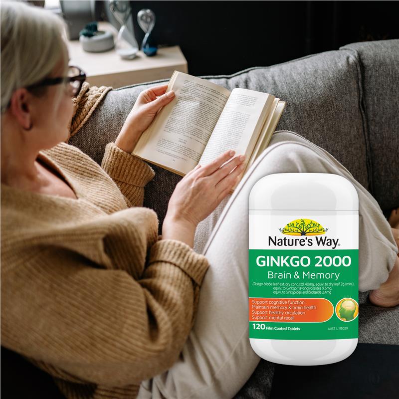 Nature's Way Ginkgo 2000 Brain & Memory 120 Tablets