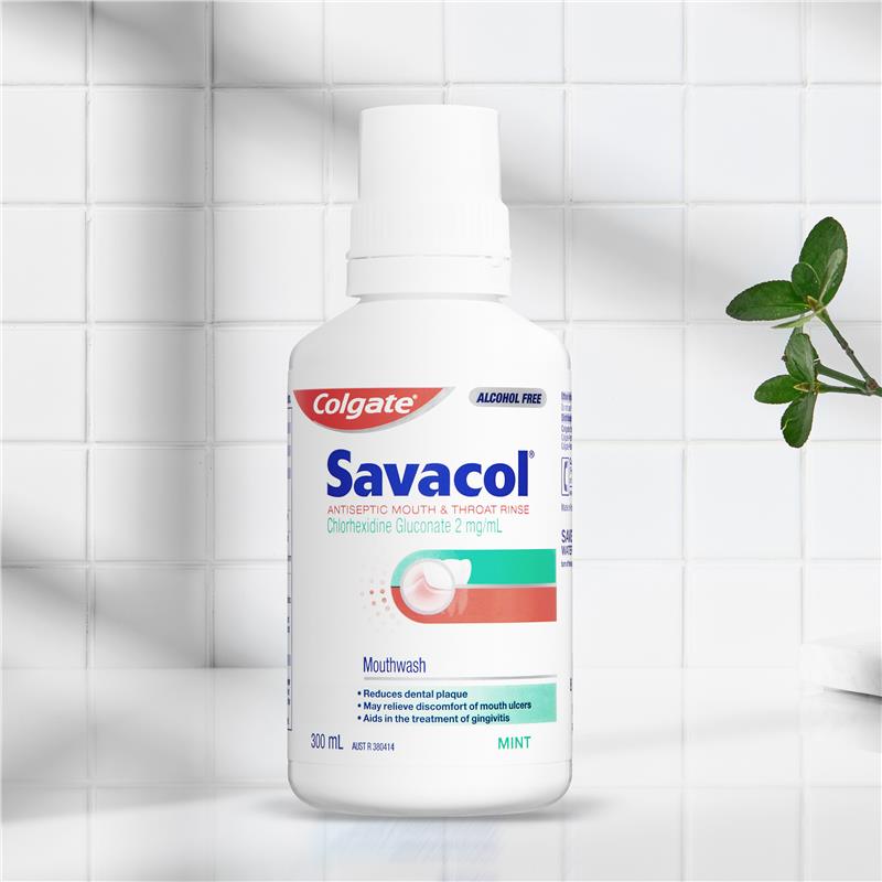 Colgate Savacol Alcohol Free Antiseptic Mouthwash 300mL