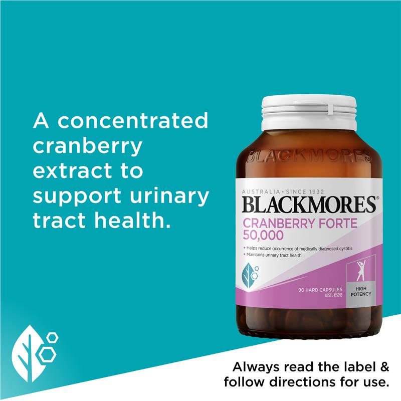 Blackmores Cranberry Forte 50000mg 90 Capsules NEW - GimmeNow
