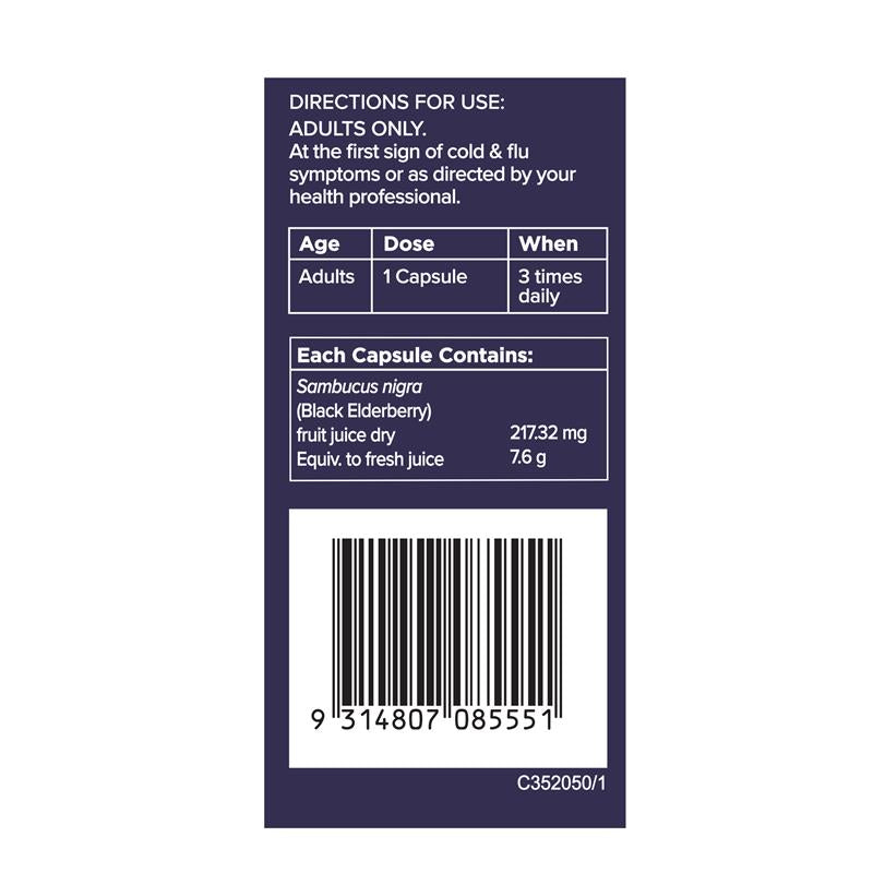Sambucol Cold & Flu Double Strength 12 Capsules