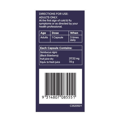 Sambucol Cold & Flu Double Strength 12 Capsules