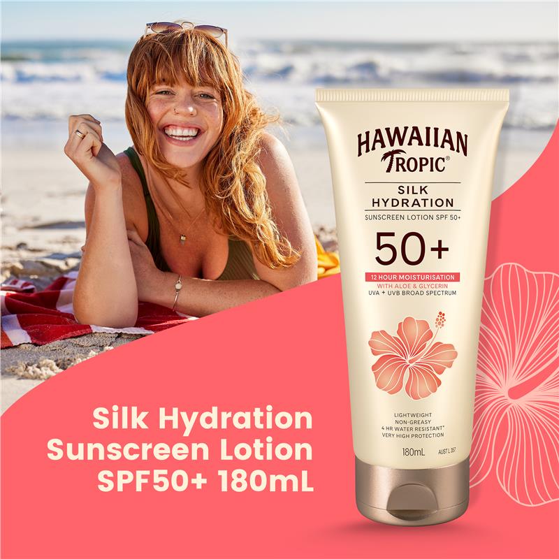Hawaiian Tropic Silk Hydration Lotion 50+ 180ml