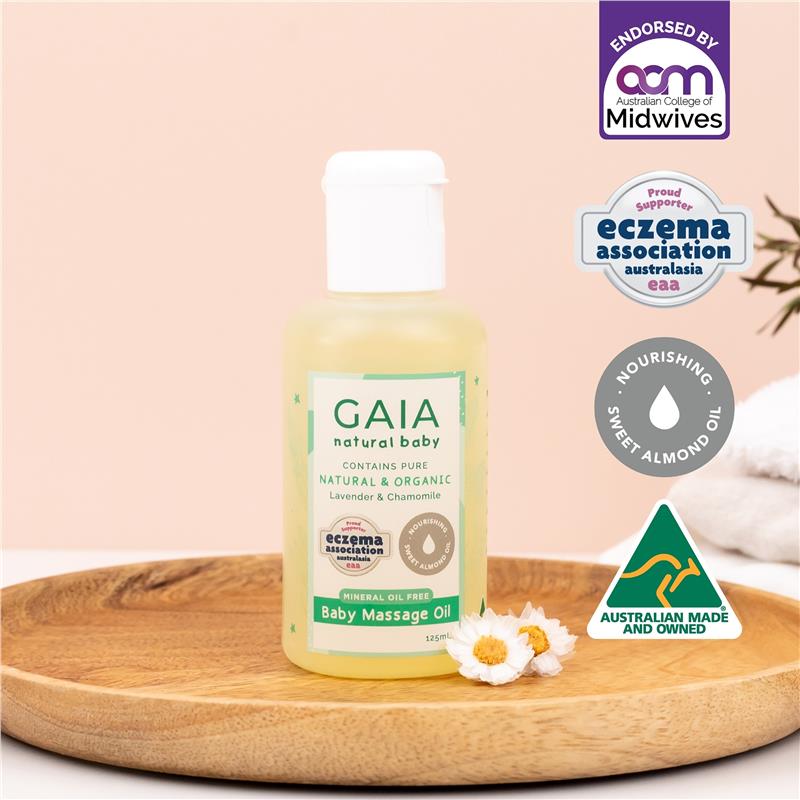 Gaia Natural Baby Massage Oil 125mL