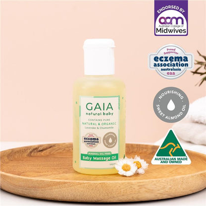 Gaia Natural Baby Massage Oil 125mL
