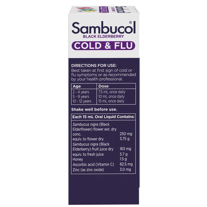 Sambucol Black Elderberry Cold & Flu Kids Liquid 120mL
