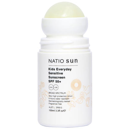 Natio Kids Everyday Sensitive Sunscreen SPF 50+ Roll On 100ml