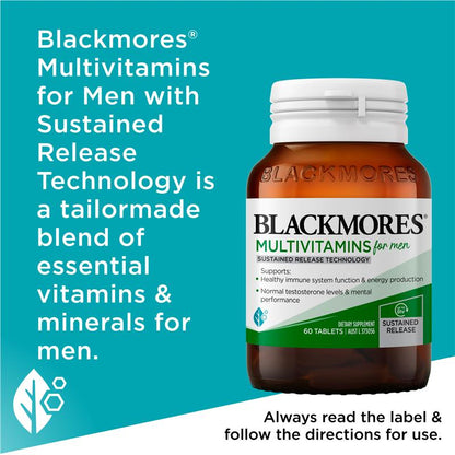 Blackmores Multivitamin For Men Sustained Release 60 Tablets