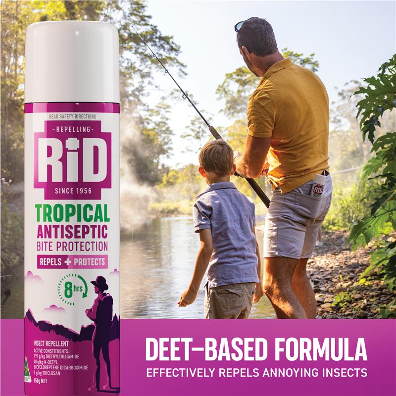 Rid Tropical Strength Medicated Insect Repellent Aerosol 150g