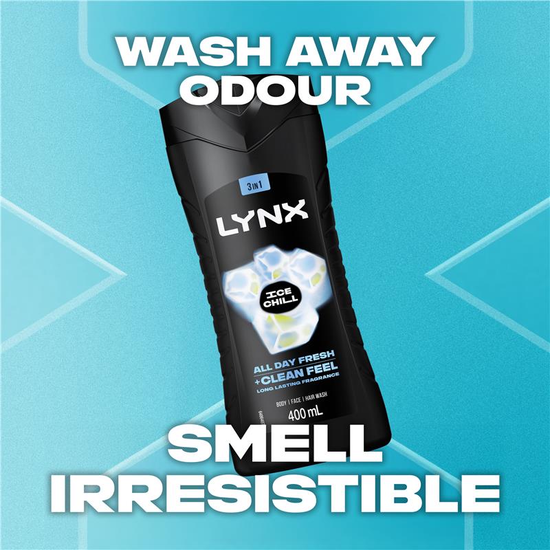 Lynx Bodywash Ice Chill 400ml NEW