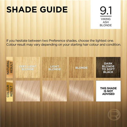 L'Oreal Paris Preference Oslo 9.1 Viking Light Ash Blonde