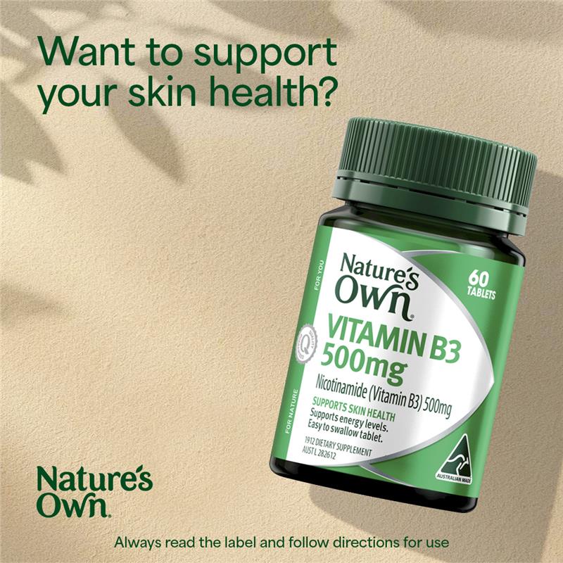 Nature's Own Vitamin B3 500mg 60 Tablets