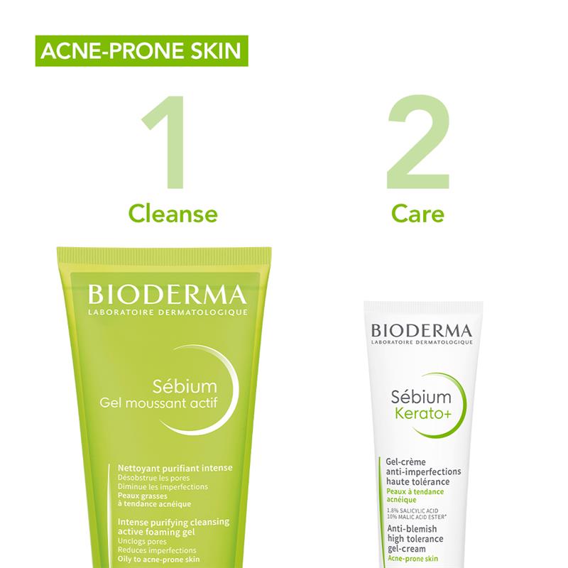 Bioderma Sebium Gel Moussant Actif Exfoliating Cleanser suitable For Acne Prone Skin 200ml