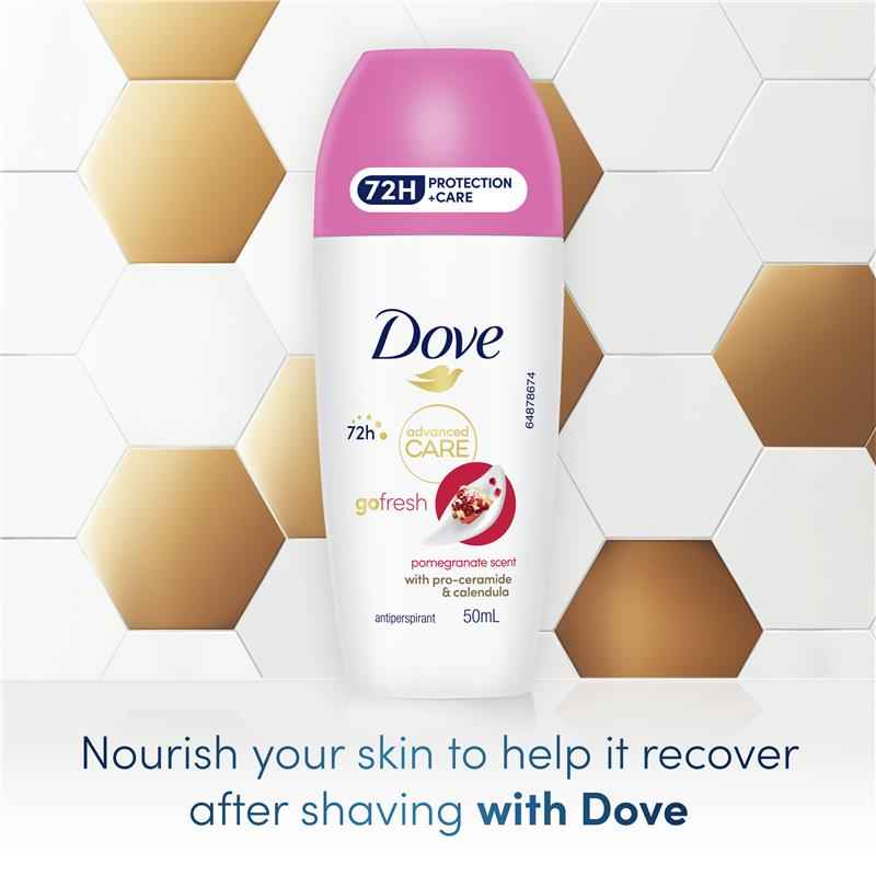 Dove Women Advanced Care Antiperspirant Deodorant 72h Roll On Pomegranate 50ml
