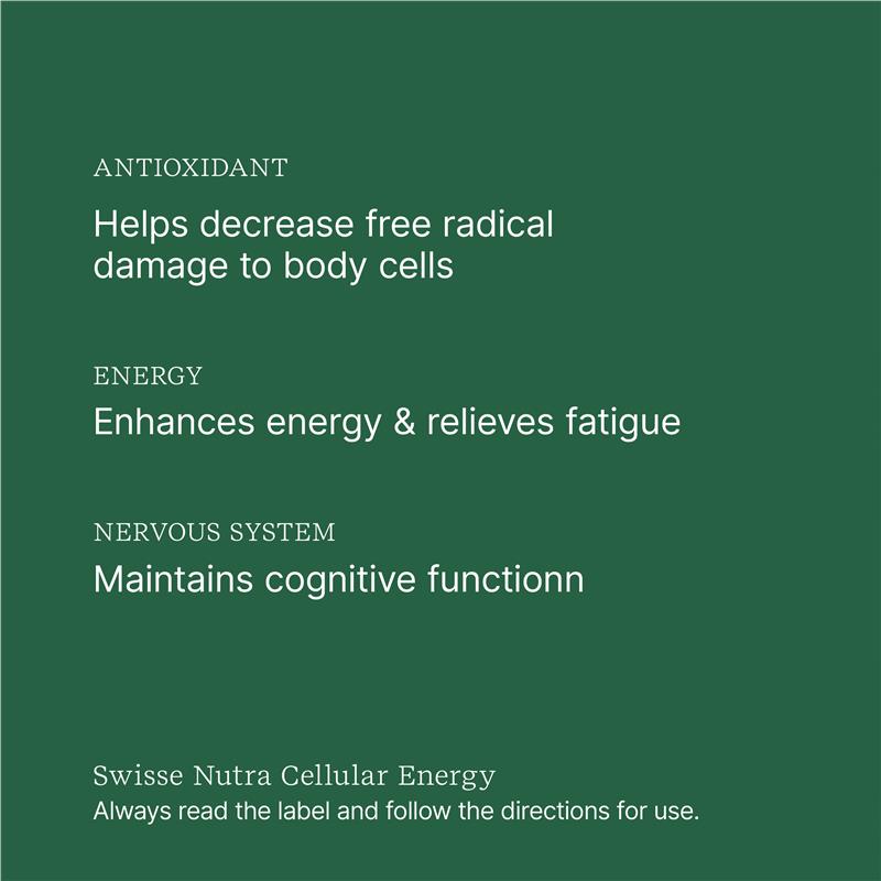 Swisse Nutra Cellular Energy 60 Tablets