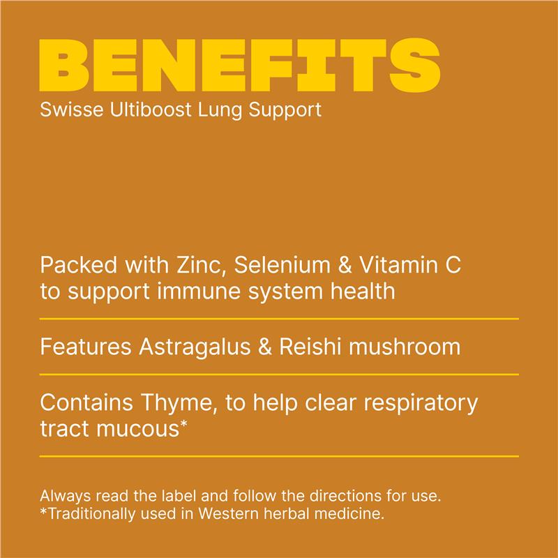 Swisse Ultiboost Lung Support 90 Tablets