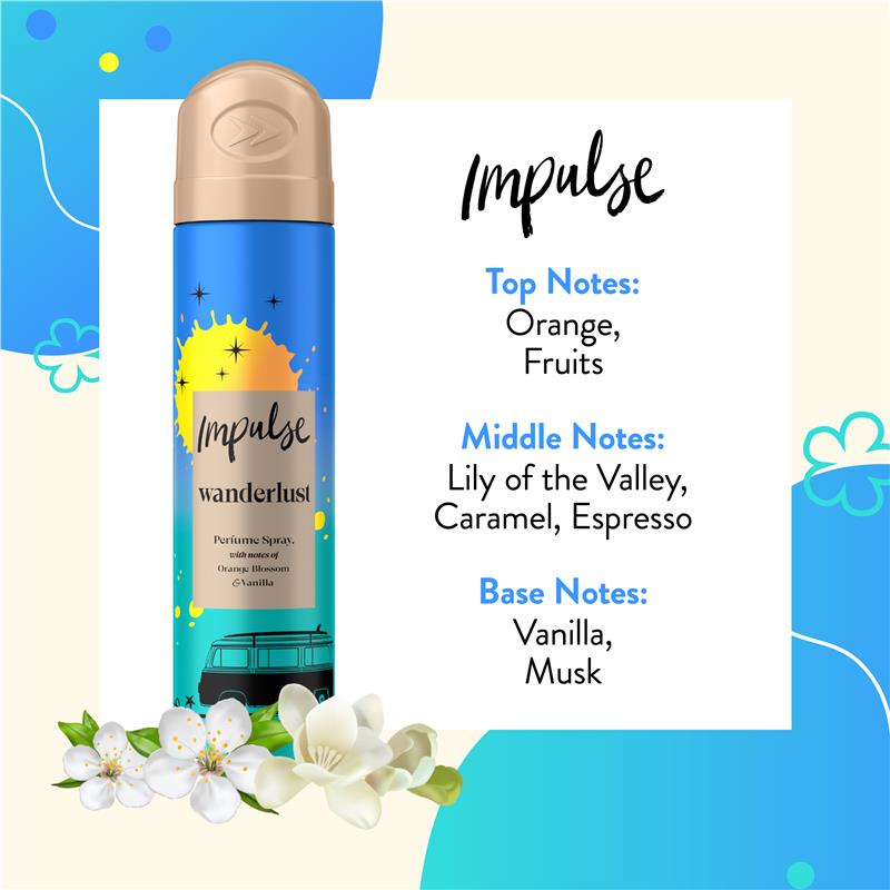 Impulse Body Spray Wanderlust 75ml