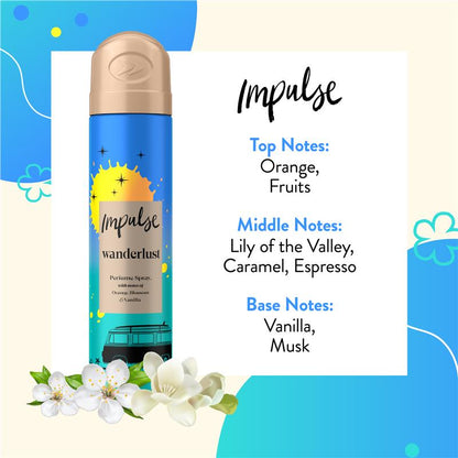 Impulse Body Spray Wanderlust 75ml