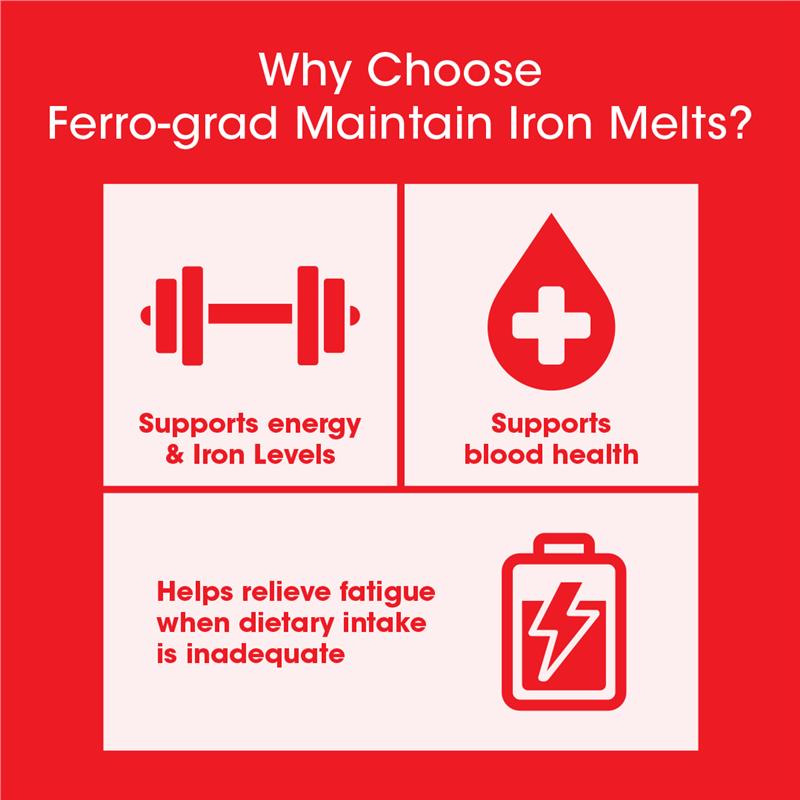 Ferro-Grad Iron Melts 50 Chewable Tablets