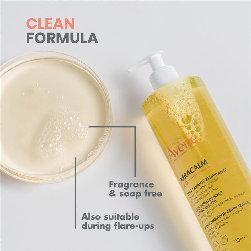 Avene Xeracalm A.D Lipid Replenishing Cleansing Oil 750ml