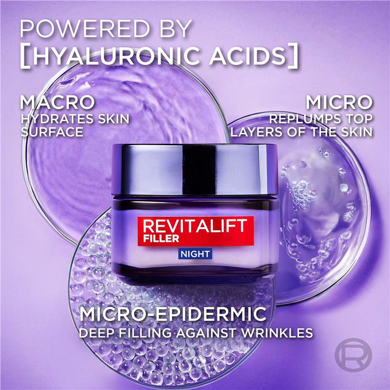L'Oreal Paris Revitalift Filler [HA] Night Moisturiser 50ml