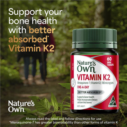 Nature's Own K2 180mcg 60 Tablets