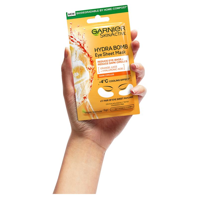 Garnier Hydra Bomb Hyaluronic Acid + Orange Extract Eye Sheet Mask