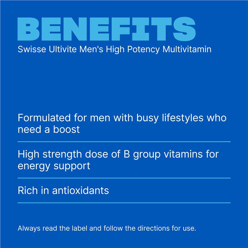 Swisse Men's Ultivite Power Multivitamin 40 Tablets - GimmeNow