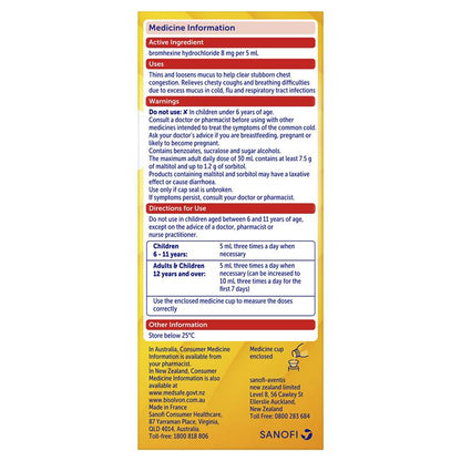Bisolvon Chesty Forte Oral Cough Liquid 200ml