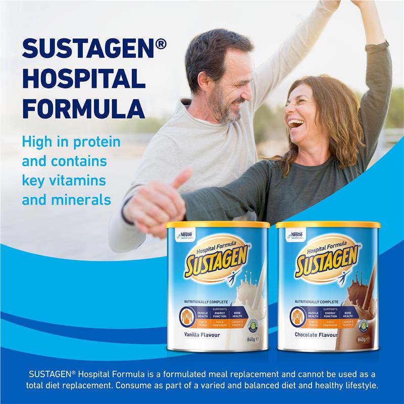 Sustagen Hospital Formula Nutritional Supplement Neutral Flavour 840g