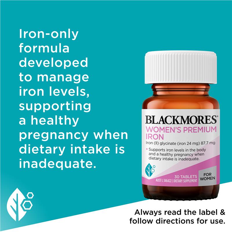 Blackmores Womens Premium Iron 30 Tablets - GimmeNow