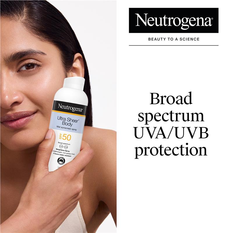 Neutrogena Ultra Sheer Body Mist Sunscreen SPF 50 140g