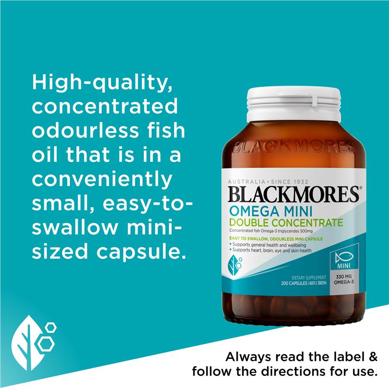 Blackmores Omega Mini Double Concentrate 200 Capsules