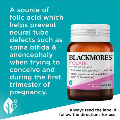 Blackmores Folate 500mcg 90 Tablets